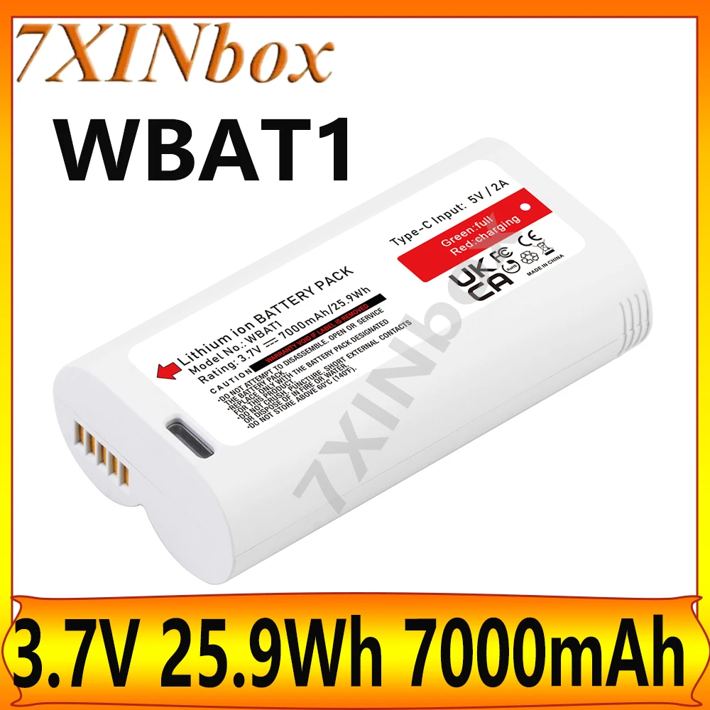 7XINbox 7000mAh WBAT1 Replacement Battery Pack For WYZE Cam Pro Camera,With USB Cable Charging