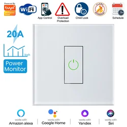 Tuya Smart Life 20A WiFi Boiler Electric Water Heater Switch App Remote Control with Power Monitor Circuit Overload Protection