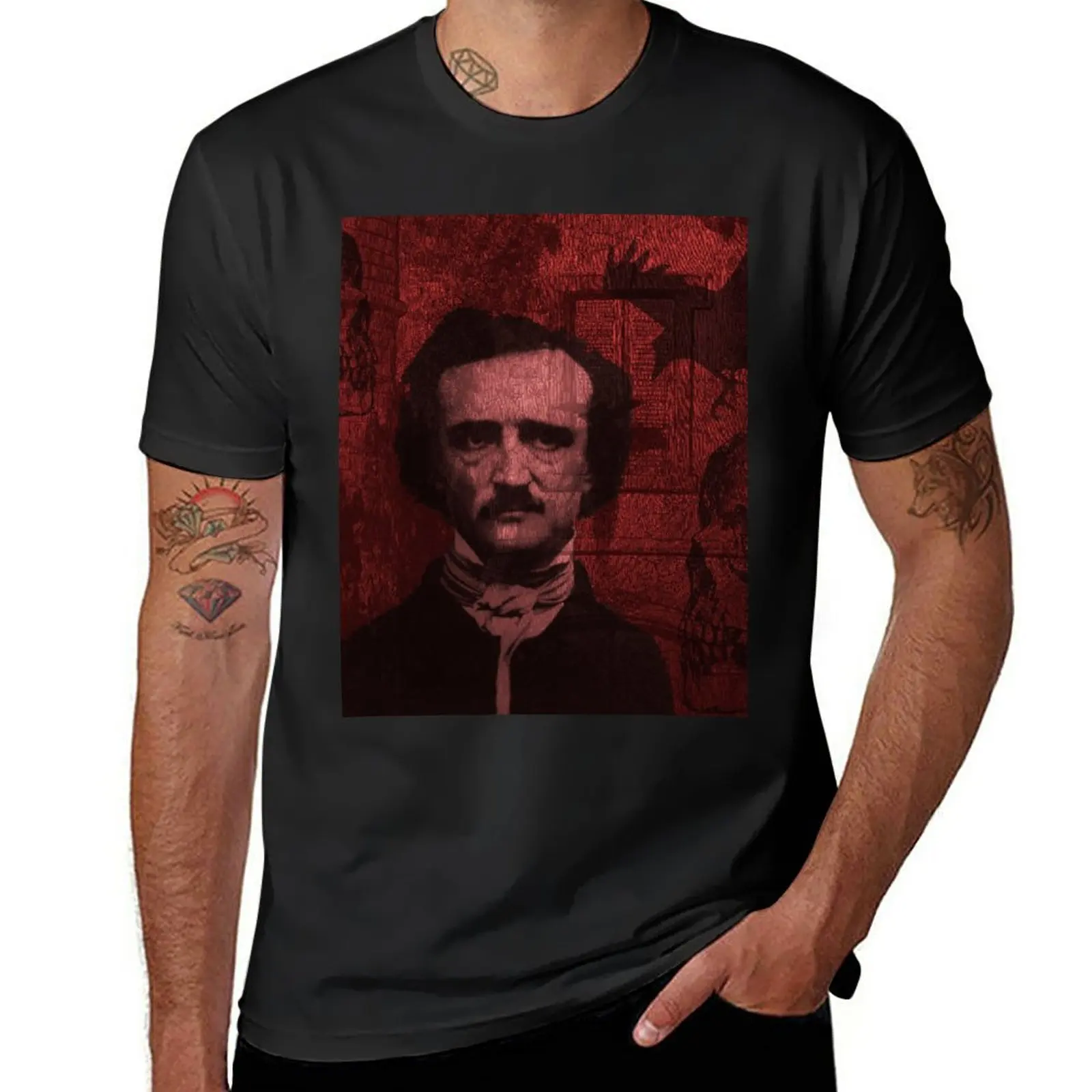 

New Edgar Allan Poe T-Shirt t shirt man vintage t shirt black t shirts mens workout shirts