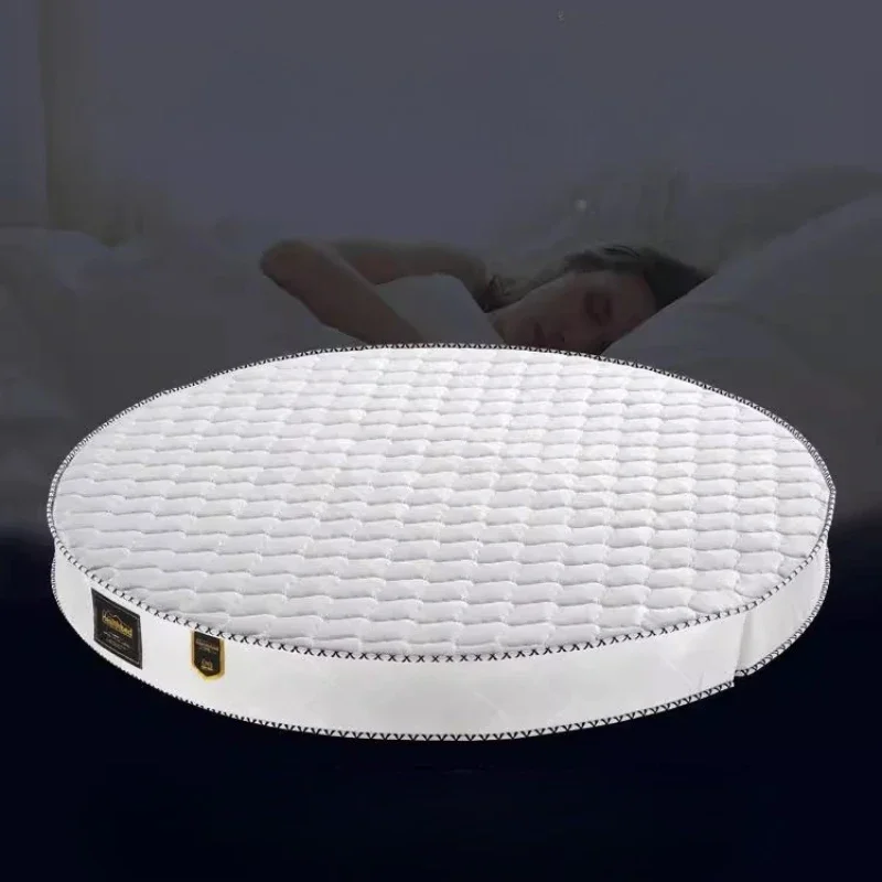 

Round Mattress Bedroom Spring Folding Double 1.8m 2m 2.2m Round Sponge And Latex And Palm Material Mattresses King Size White