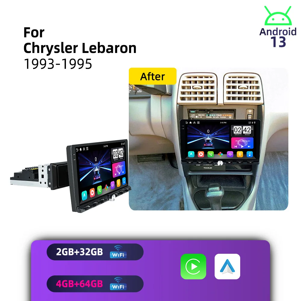 Car Multimedia for Chrysler Lebaron 1993-1995 Android 1Din Car Stereo Autoradio Radio Head Unit 9