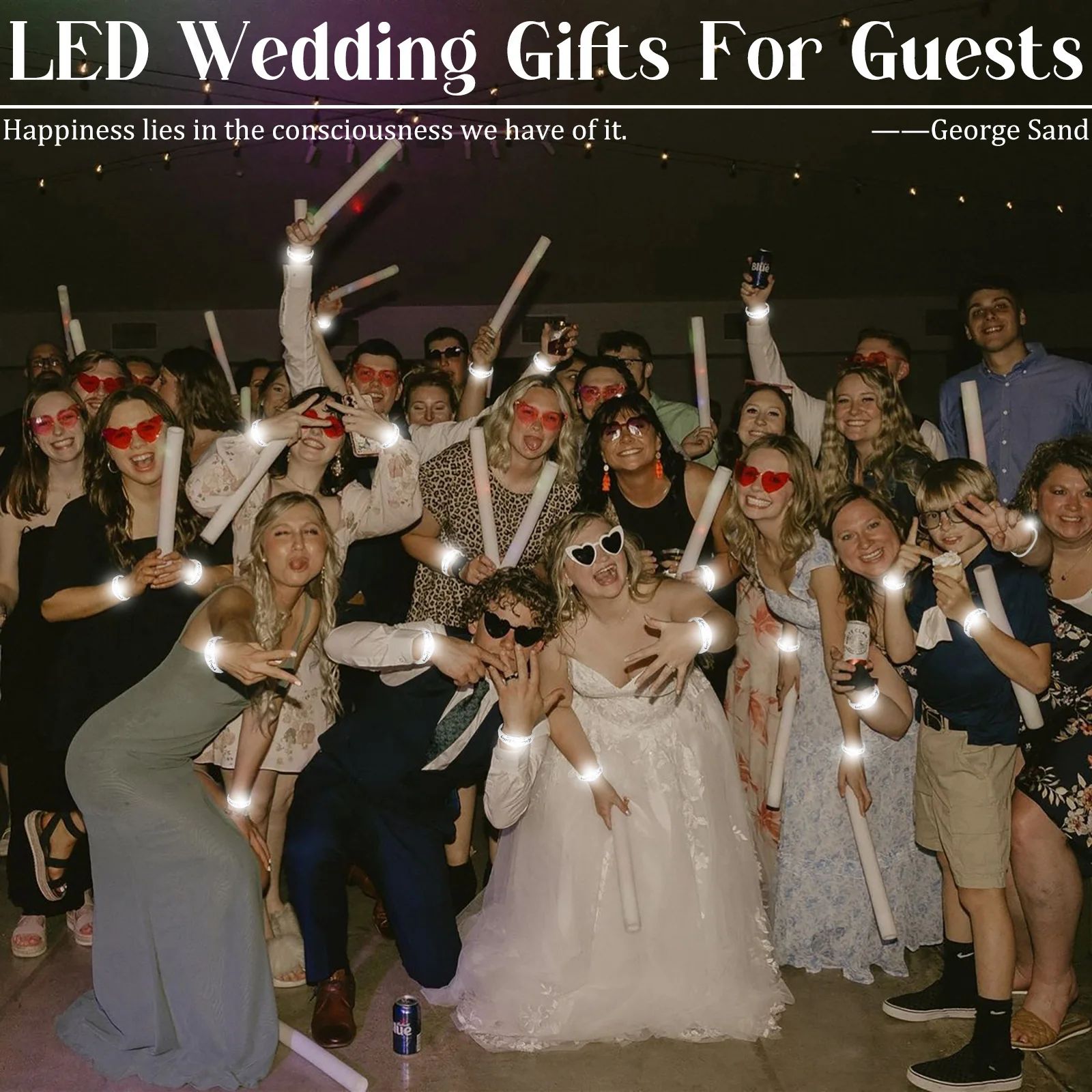 20-300 قطعة يتوهج في الظلام أساور تضيء سوار LED أساور الزفاف وامض معصمه لوازم حفلات الزفاف وأعياد الميلاد #3