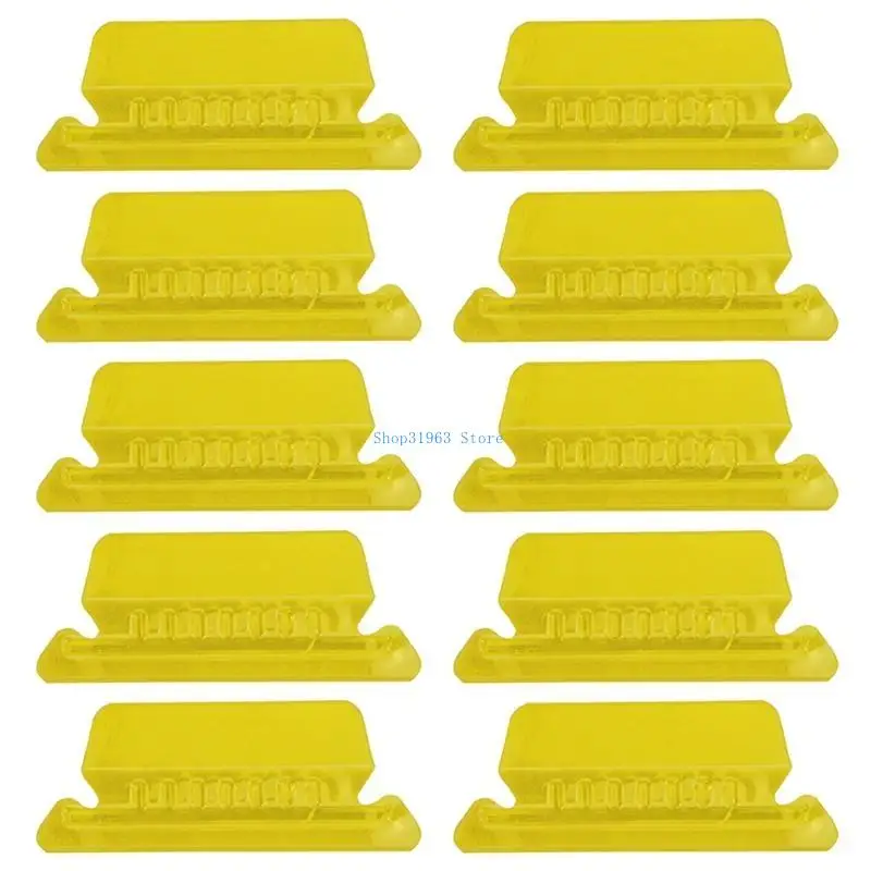 L4MA Set of 10 File Folder Tabs for Hanging Files Clear Colored Plastic Hanging File Folder Labels 2" Tabs and Inserts