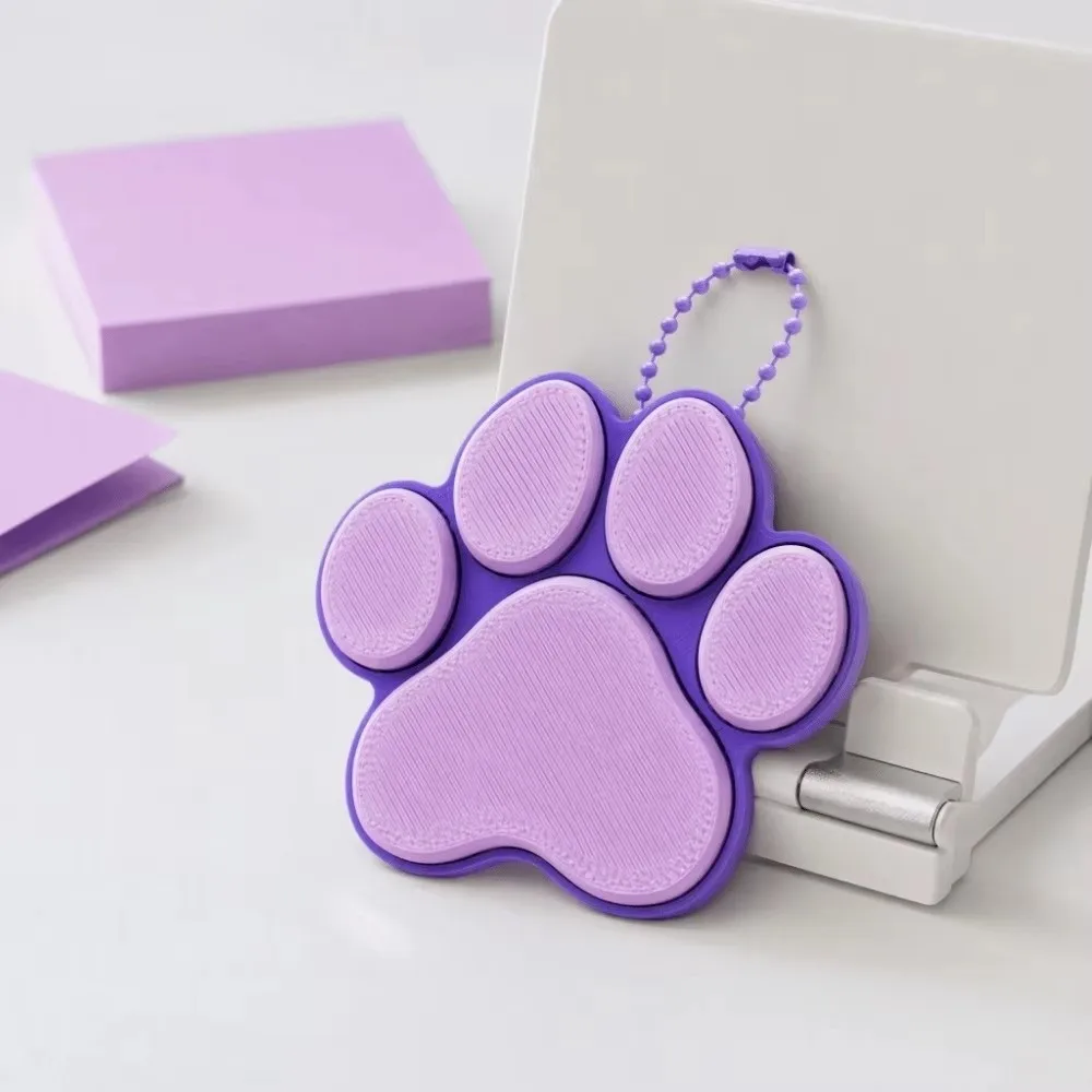 Funny Decorative Dog Cat Paw Clicker Keychain Keyboard-style 3D Printed Paw Shape Keycap Bag Pendant Clicker Keychain Bag