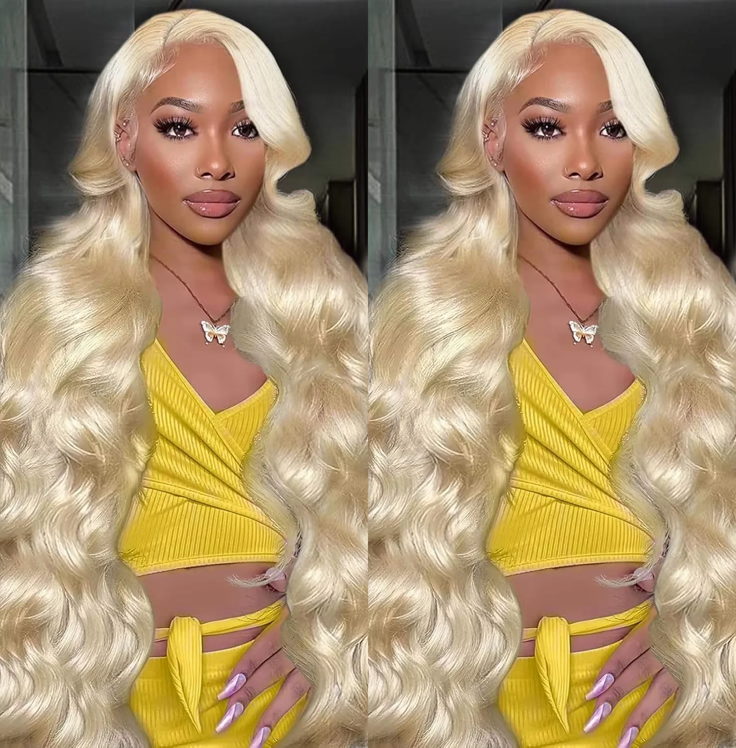 วิกผมลอนคลื่นสีบลอนด์ 613 ขนาด - 613 Blonde Body Wave Lace Front Wig บทวิจารณ์และราคา