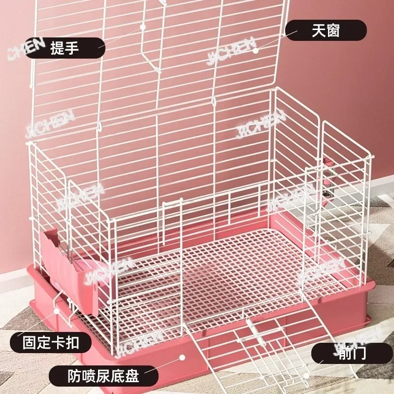 

neu Rabbit cageine rabbit guinea pig special cage automatic manure cleaning household luxury extra large cage