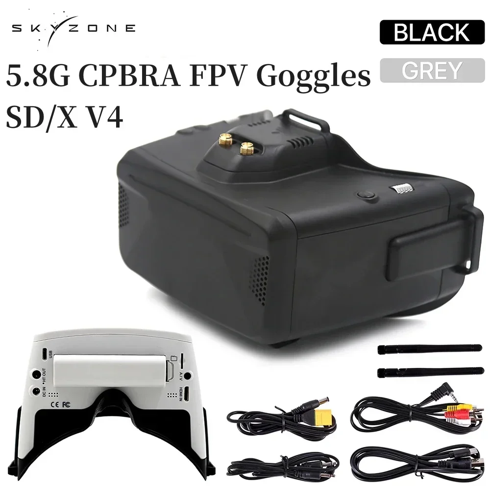 SKYZONE Cobra X V4 1280x720 5.8G 48CH Receiver Upgrade Of V2 Head Tracker DVR FPV Goggles Helmet With HDMI For RC FPV Drone