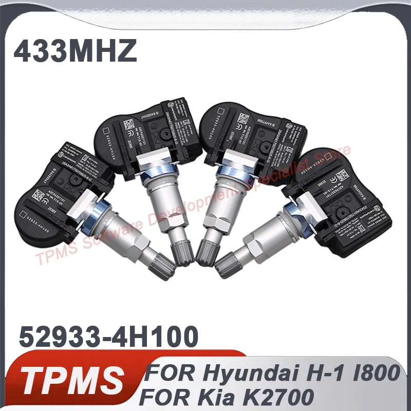 

4PCS Tire Pressure Monitoring Sensor For Hyundai H-1 H100 Van I800 iLoad Starex Kia K2700 TPMS SENSOR 52933-4H100 433MHz