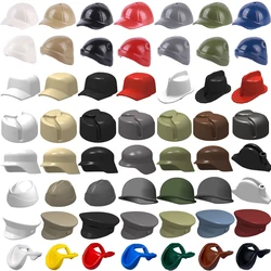 MOC Military Building Blocks Accessories Figures Hood Navy Hat German Helmet Beret Baseball Woolen Cap DIY Mini Toys Brick Gifts