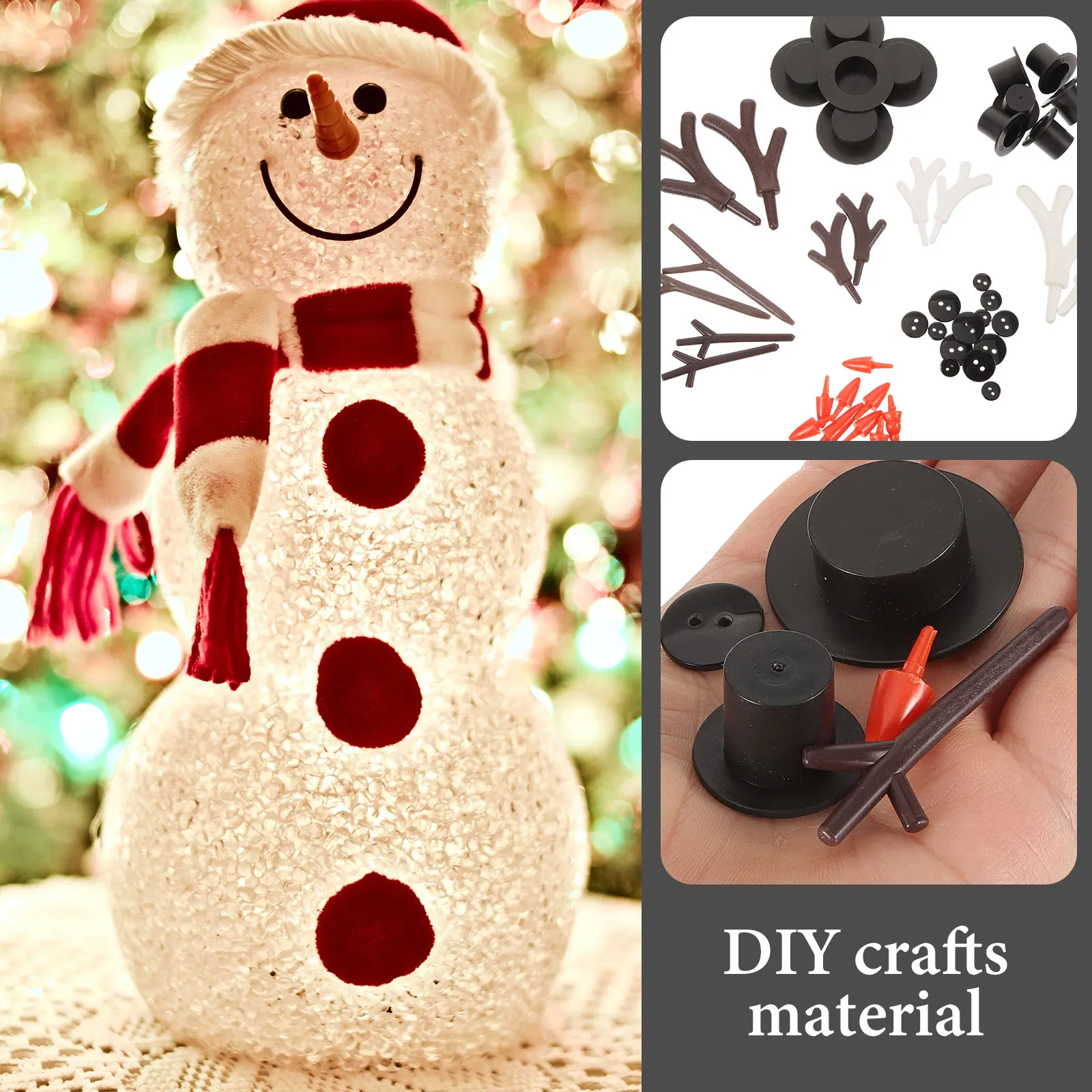 

1 Set Diy Material Pack Snowman Craft Christmas Party Decor Xmas Ornament Kit Creative Decoration Handicraft Sewing Supplies