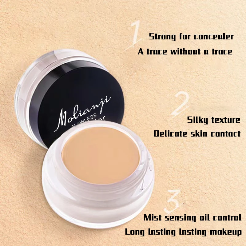 Corrector, corrector de cobertura total, efecto de maquillaje mate natural, base líquida resistente al agua y de larga duración, adecuado para Cov