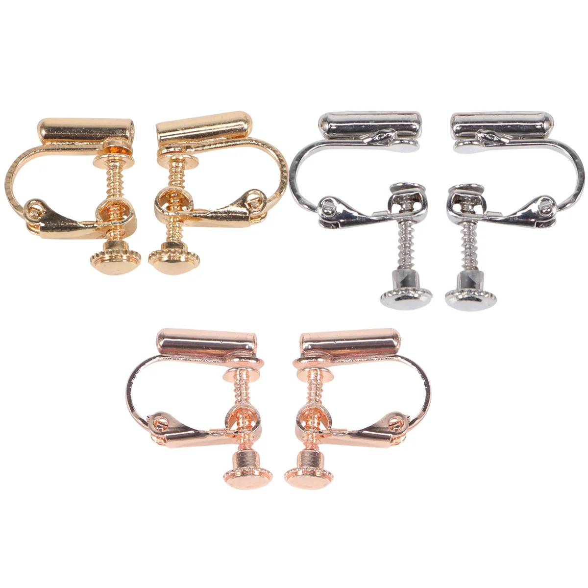 

No Hole Ear Clips Adjustable Stud To Clip Earrings Converter For Sensitive Skin Non Piercing Jewelry Gift Gold Silver Rose