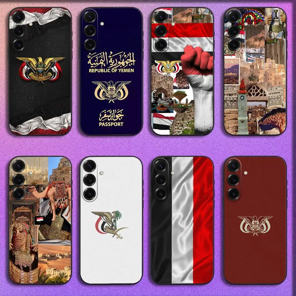 

Yemen National Emblem Flag Passport Phone Case For Samsung S25,S24,S21,S22,S23,S30,Ultra,S20,Plus,Fe,Lite,5G Black Cover