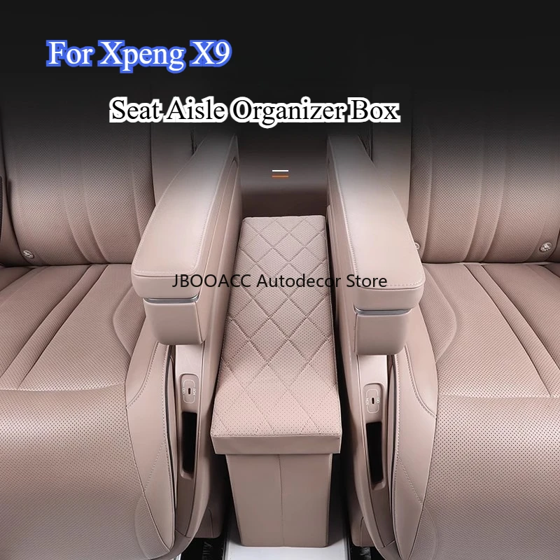 

Для Xpeng X9 автомобильный центральный подлокотник, ящик для хранения, органайзер для детских автомобильных ботинок, складной органайзер для прохода сиденья, второго ряда