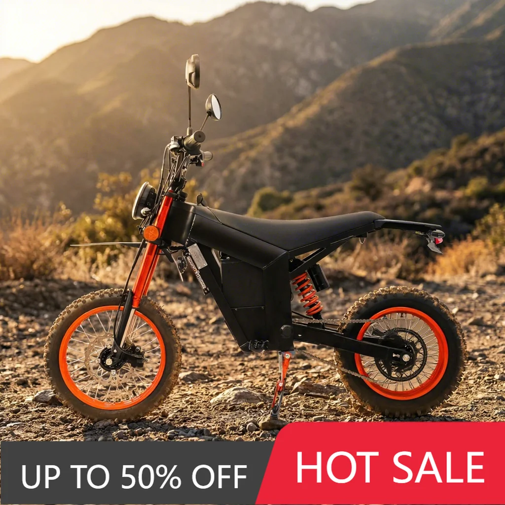QQW US warehouse free shipping WISH01 mid-drive electric motorcycle, maximum power 48V long battery life youth off-road vehicle