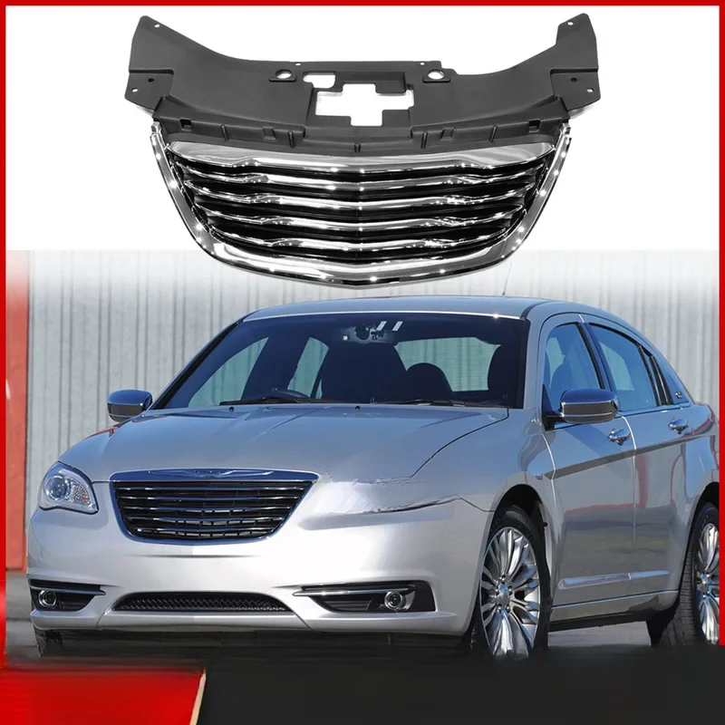 

Factory Hot Selling Chrome Front Hood Grille Direct Replacement Auto Air Intake Grille Fit 2011-2014 200C Models OE Number 68082