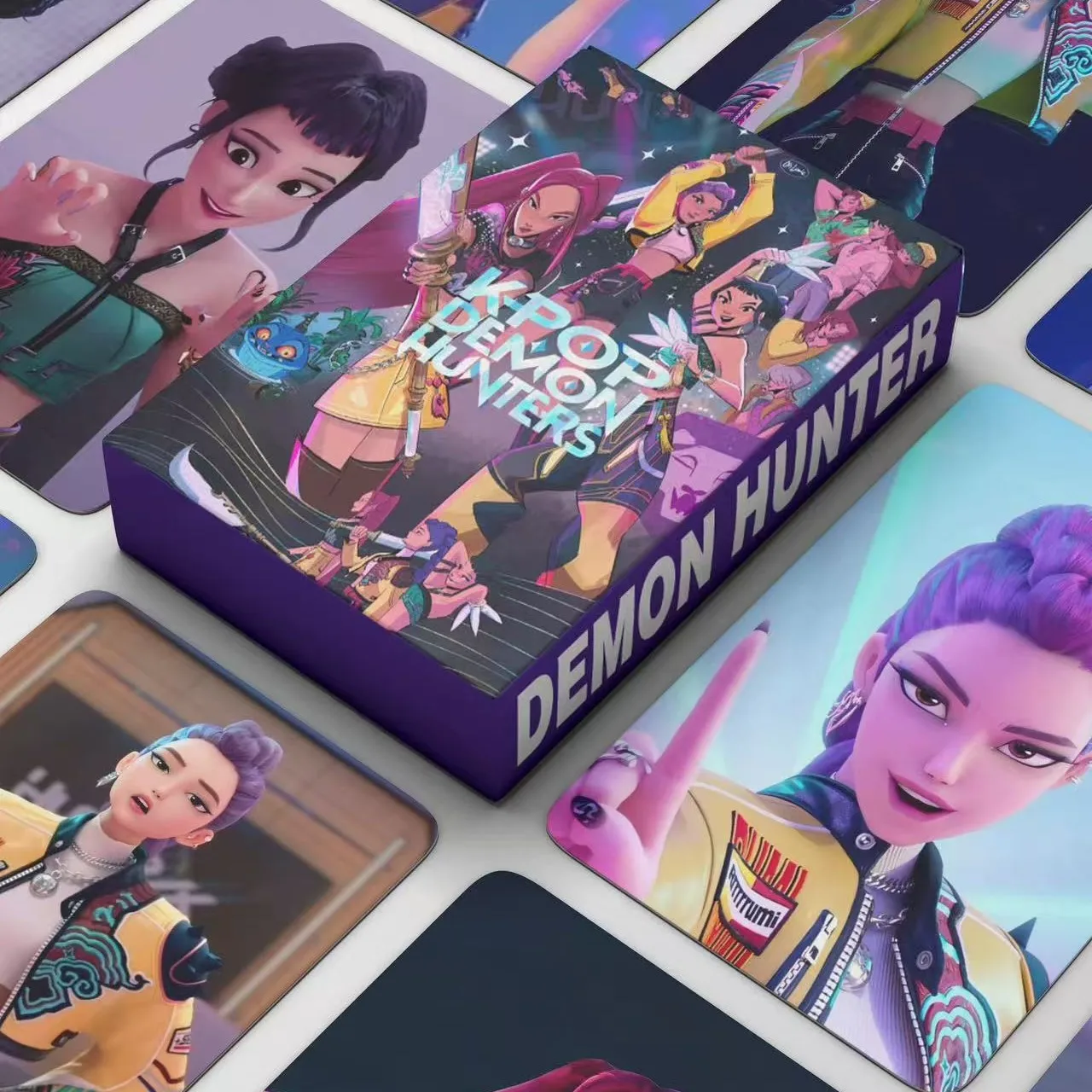 55 قطعة من بطاقات Huntrix Girls KPop Demon Hunters LOMO، مجموعة بطاقات الصور الفوتوغرافية القابلة للجمع