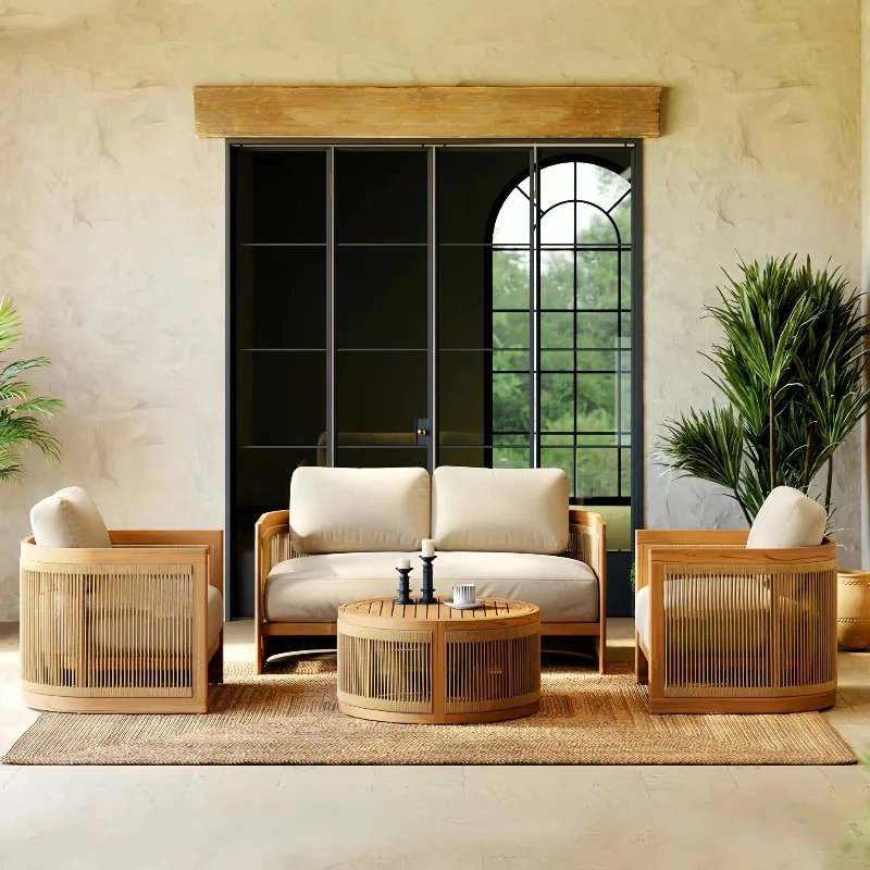 Hotel rattan chair homestay open-air balcony leisure garden furniture