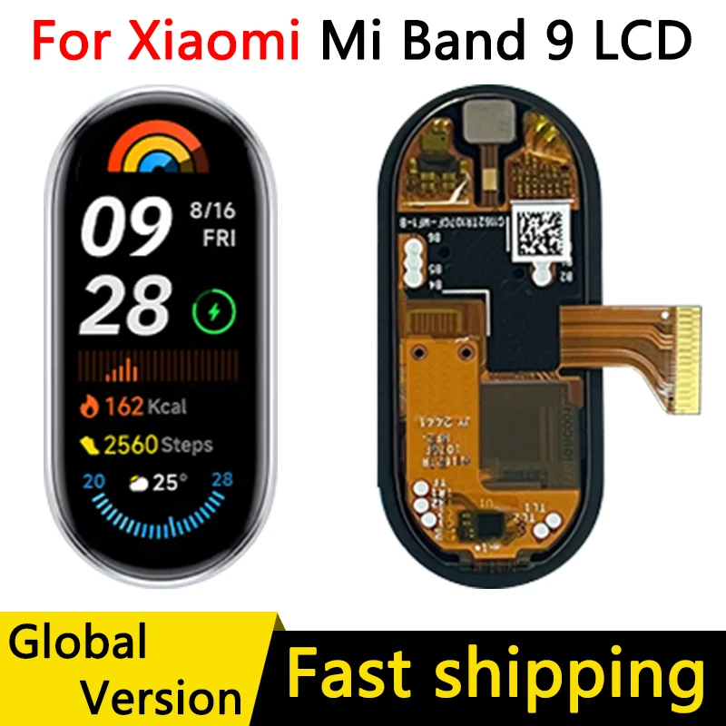 AMOLED pour Xiaomi Mi Band 9 Band9 Bracelet intelligent LCD écran tactile numériseur assemblée pour Xiaomi Band 9 Band9