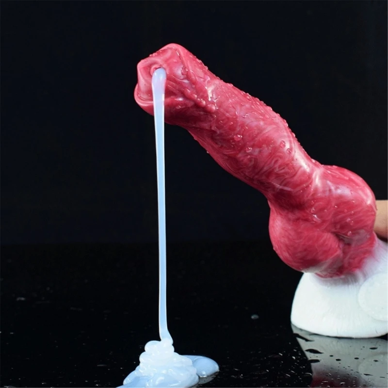 Huge Realistic Dog Knot Dildo Silicone Big Thick Bad Wolf Dildos with Suction Cup Fantasy Animal Dragon Penises Sex Toy