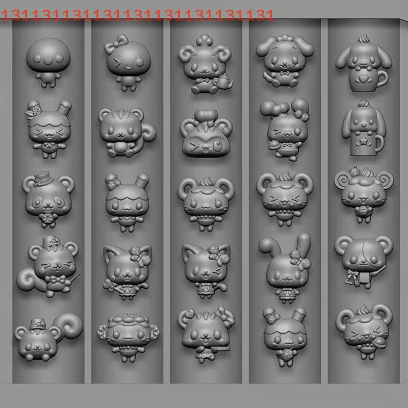 Moldes de silicone para arte em unhas, relevo 3d, desenho animado, animal, coelho, gato, cachorro, design, faça você mesmo, decorações de arte em unhas, modelo de manicure transparente