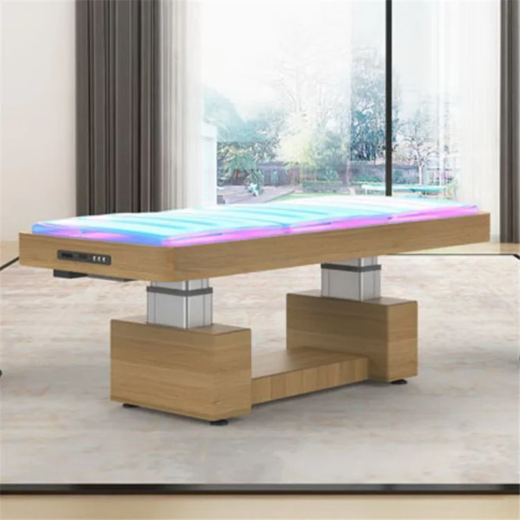 Kisen Wholesale Modern   Salon Furniture White Facial Barber Massage Bed Electric Facial Bed Table Spa Treatment Bed
