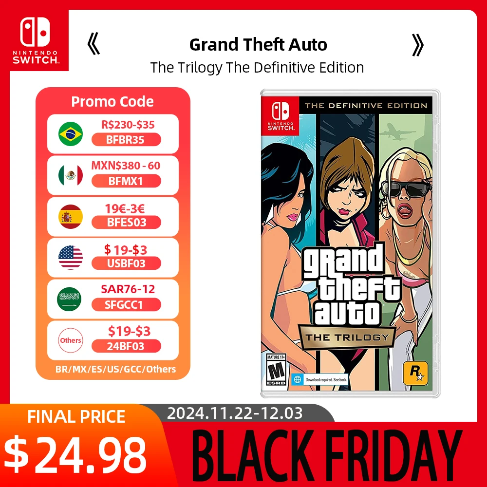 Nintendo Switch Game - Grand Theft Auto The Trilogy The Definitive  Edition - for Nintendo Switch OLED Lite