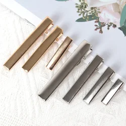 50Pcs Metal Alligator Hair Clips Duckbill Blank Setting Base DIY Women Hairpins Barrette Ornament Hair Styling Tool Accessories