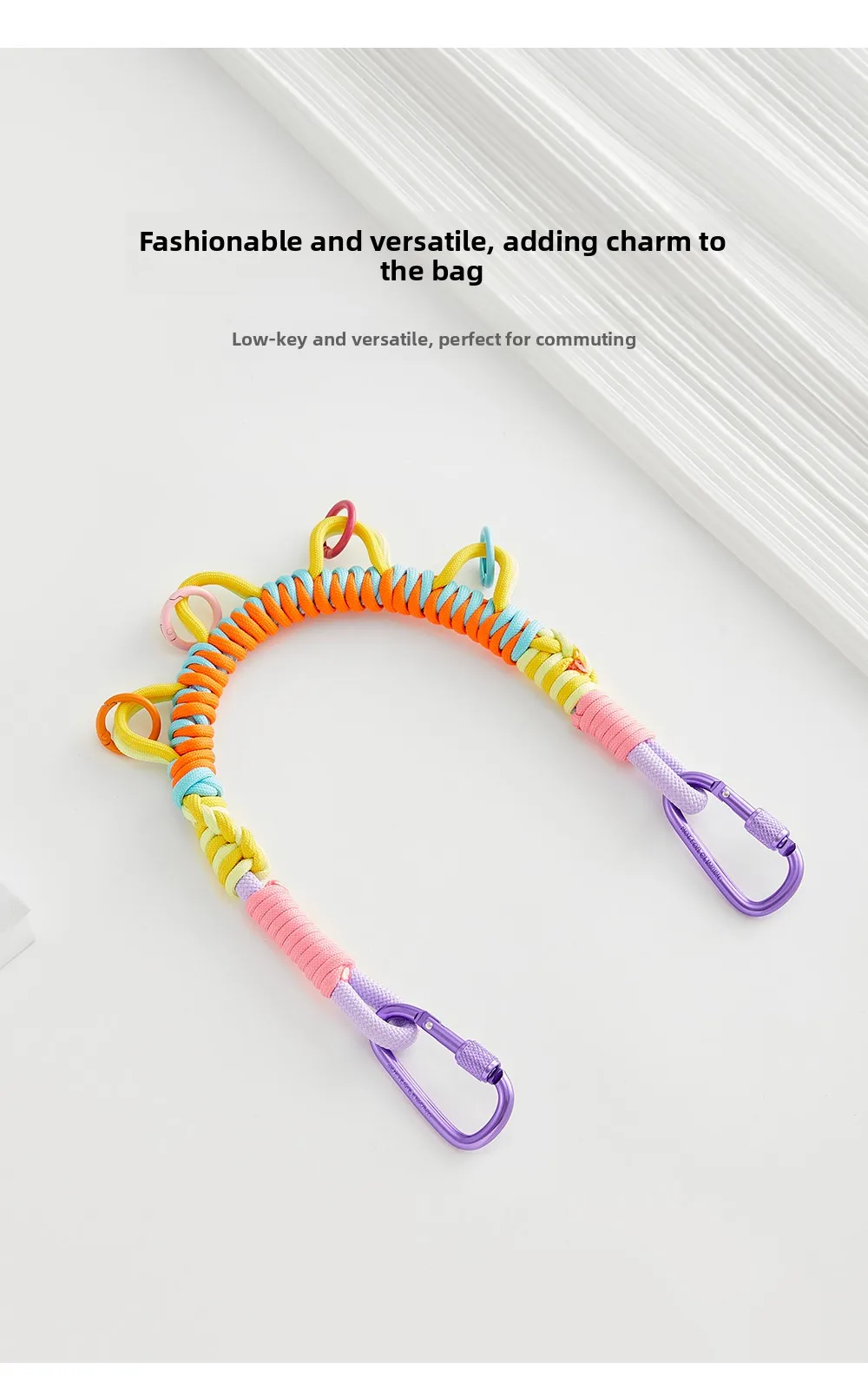 Multi Functional Backpack Extension Strap For Hiking Bag Modification Accessories, Decorative Hanging Rope, Buckle, Woven Rope