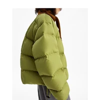 White Duck down Short down Jacket for Women, Petite Size, 2026 Winter Stand Collar Thickened Puffer Jacket 4