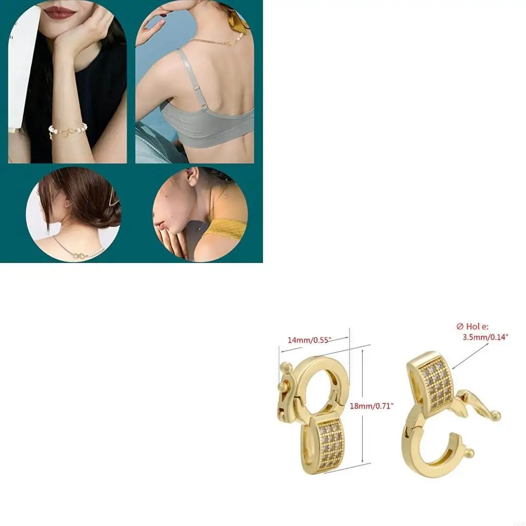 

Смену подвесной подвесной застежкой застежка Инкрустированный разъем застежки -застежки циркона