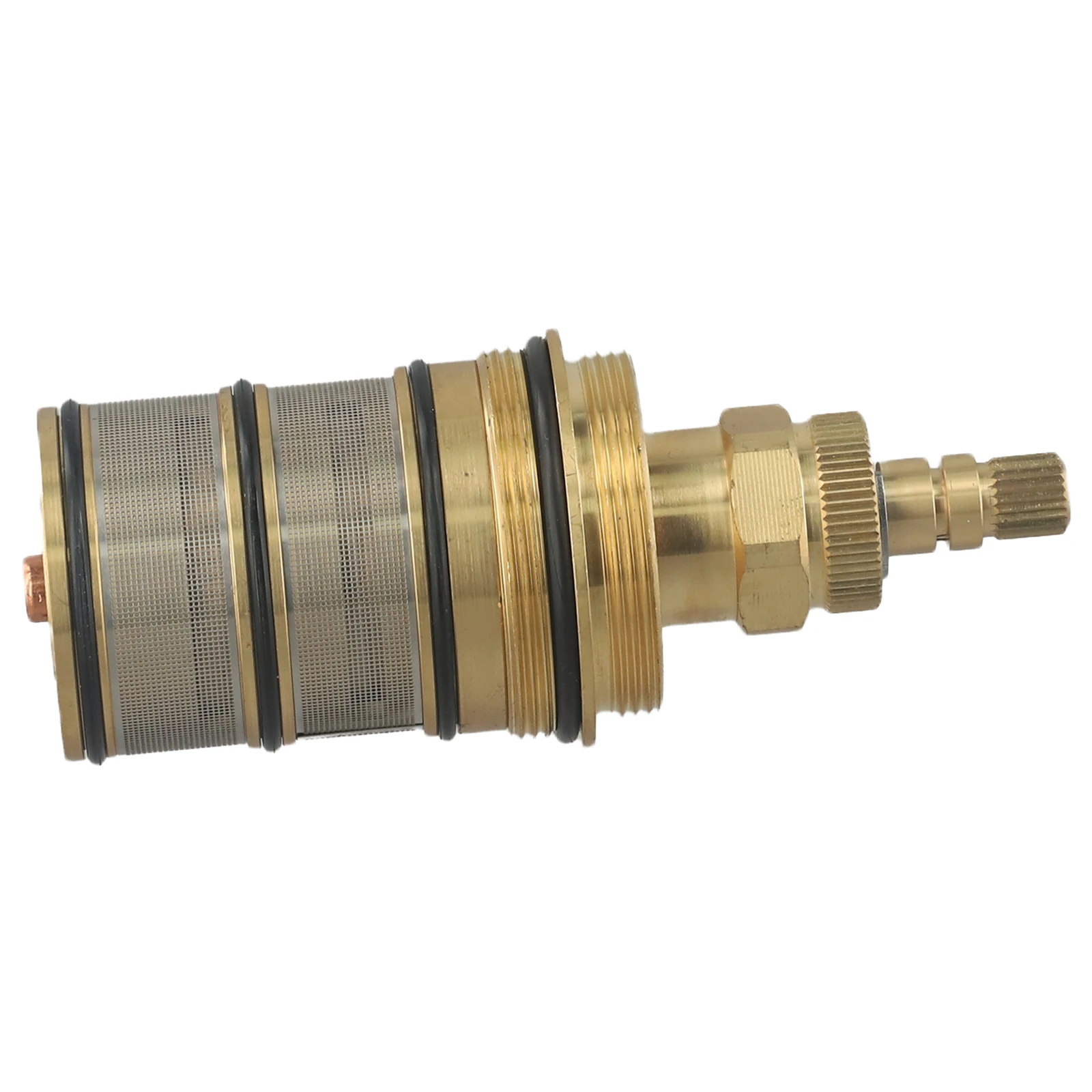 115.35MM Shower Mixing Valve Repair Kit Durability Safety Override Knob Solid Brass Thermostats Temperature Range