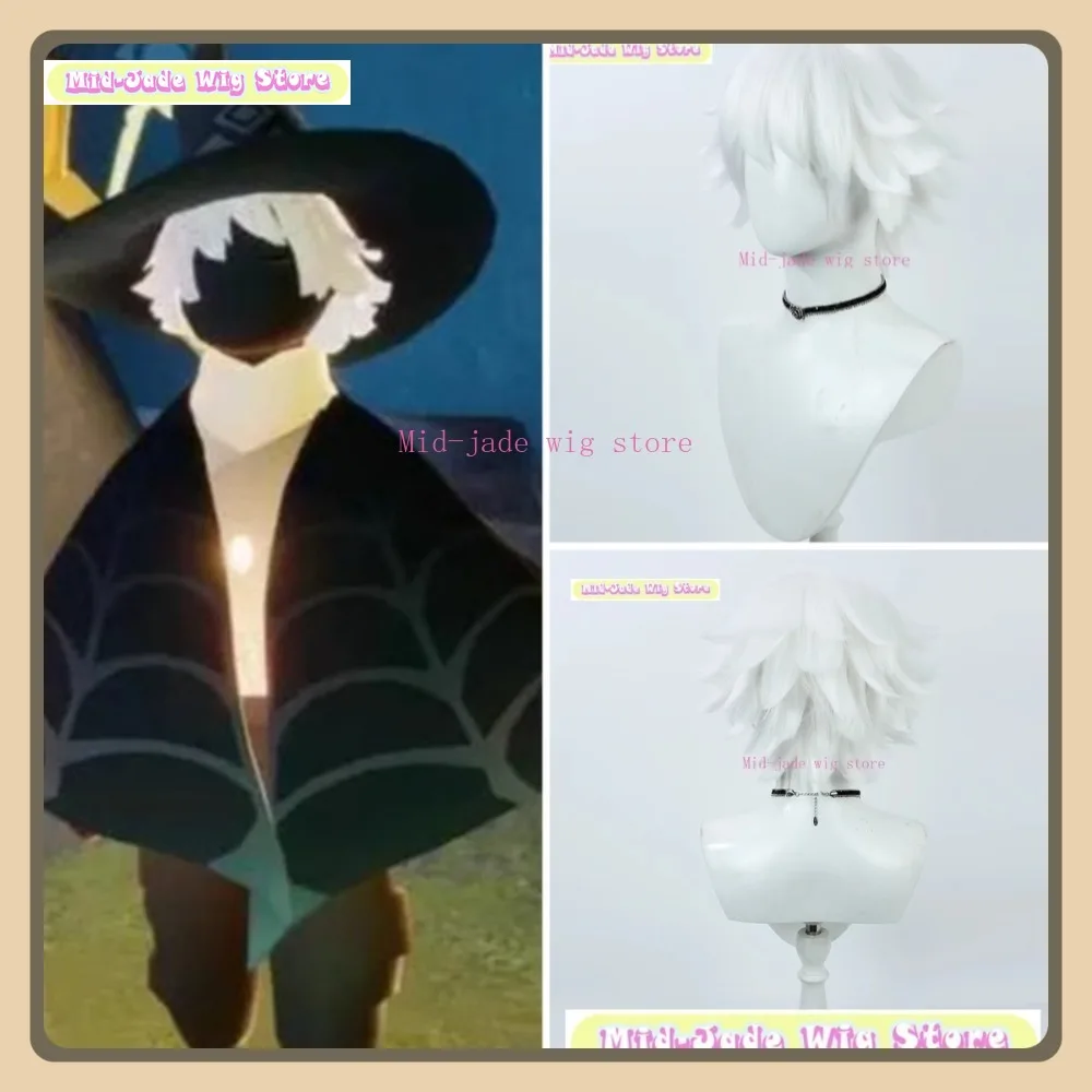 

Mid-jade Wig Store Halloween Witch Hat Cosplay Wig Anime Game Role-playing Halloween Party Synthetic Wig