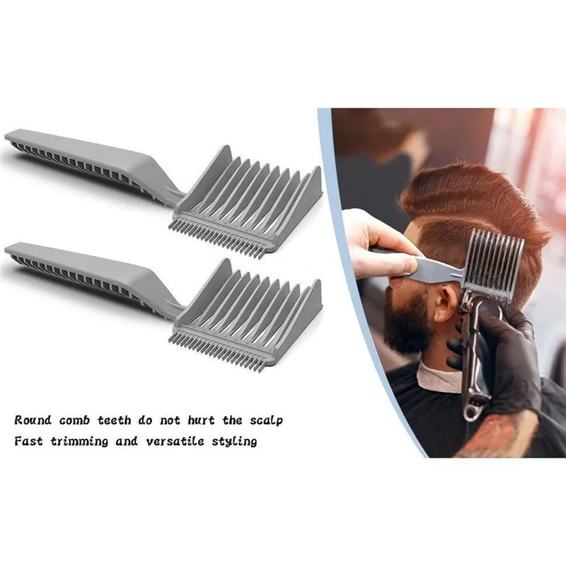 Men's Hair Comb Barber Shop Oil Head Caliper Comb Positioning Caliper Professional Hair Salon Accessory Tools Pushing Shear Comb