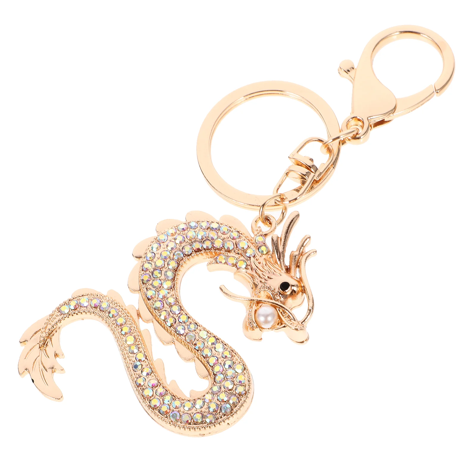 Dragon Keychain Purse Charms Keyring Statue Pendants Metal Decorative Chains Father