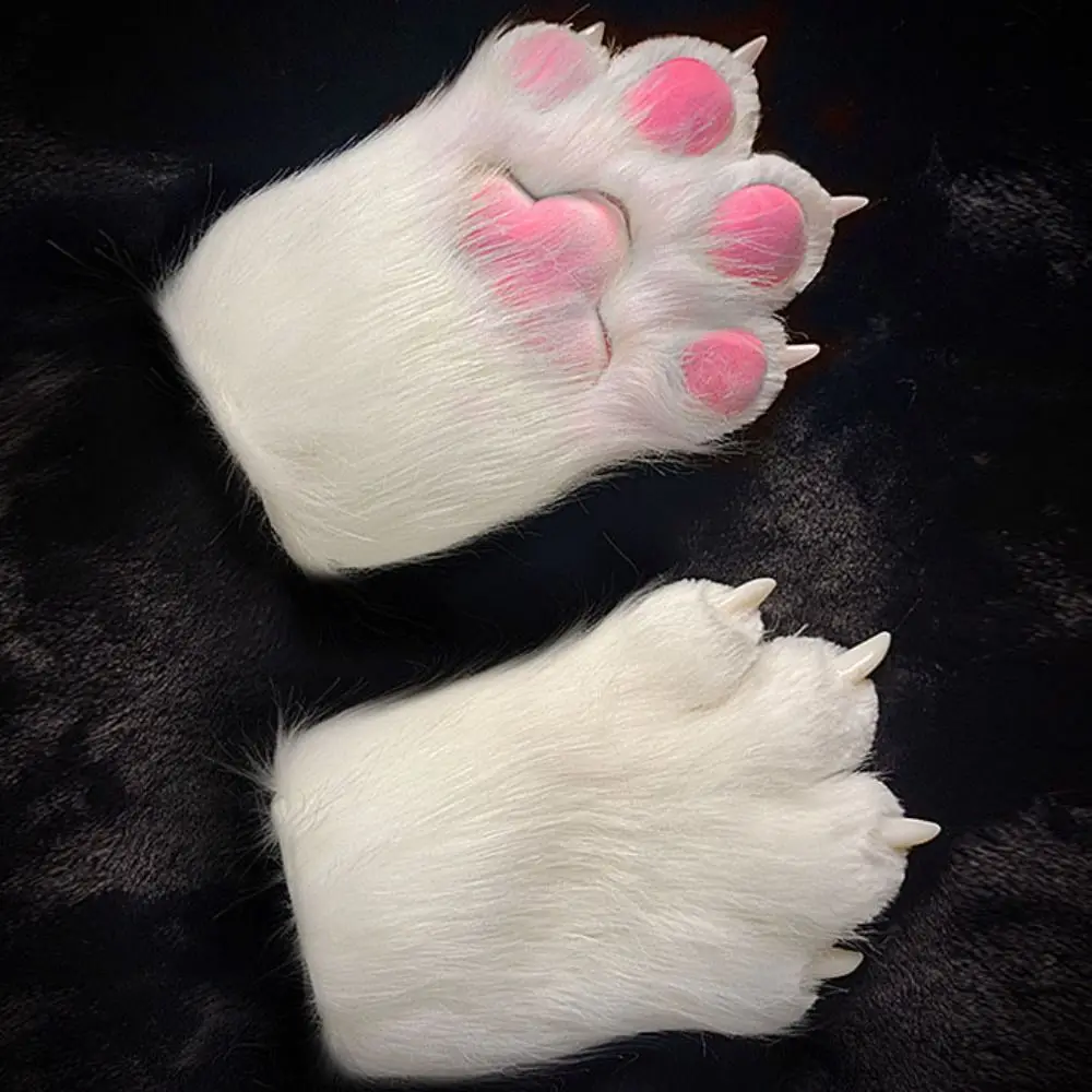 لطيف الكرتون تأثيري حلي قفازات صار كيغ Fursuit Kigurumi القط باو قفازات رشاقته الدافئة تأثيري الدعائم الهدايا