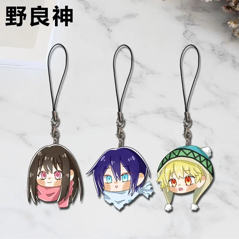 3Pcs Noragami‌ IPhone/Xiaomi/Huawei Mobile Phone Case Keychain Key Chain Cover Hang