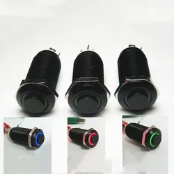 8mm Waterproof Latching Maintained High Round Stainless Steel Metal Push Button Switch Light Shine Car Horn Fix 3V 5V 12V 24V