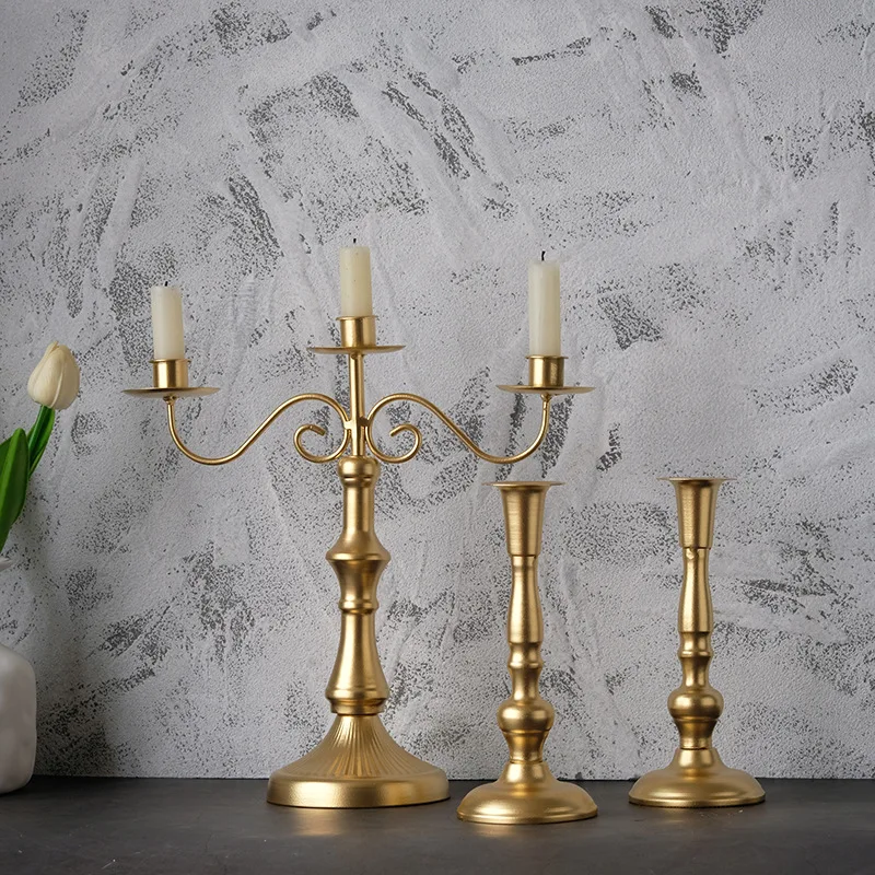 

Gold/Black/White Metal Candle Holder 5-arms/3-arms Candle Stand Wedding Candlestick Candelabra for Home Wedding Parties