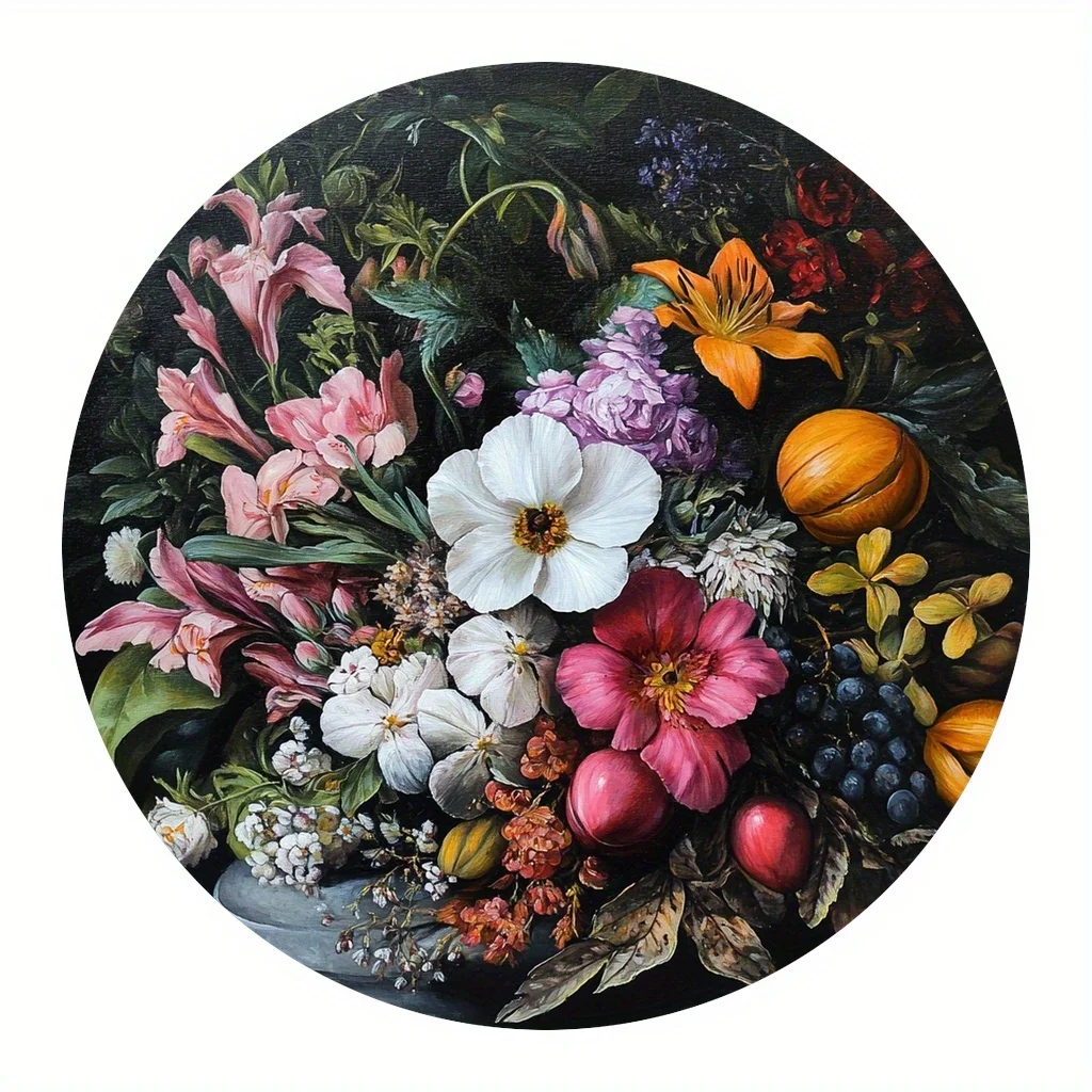 CIFBUY Vintage Floral Garden Labor Metal Wall Art Waterproof Rustproof Decorative Tin Sign for Home Living Room Bedroom Decor