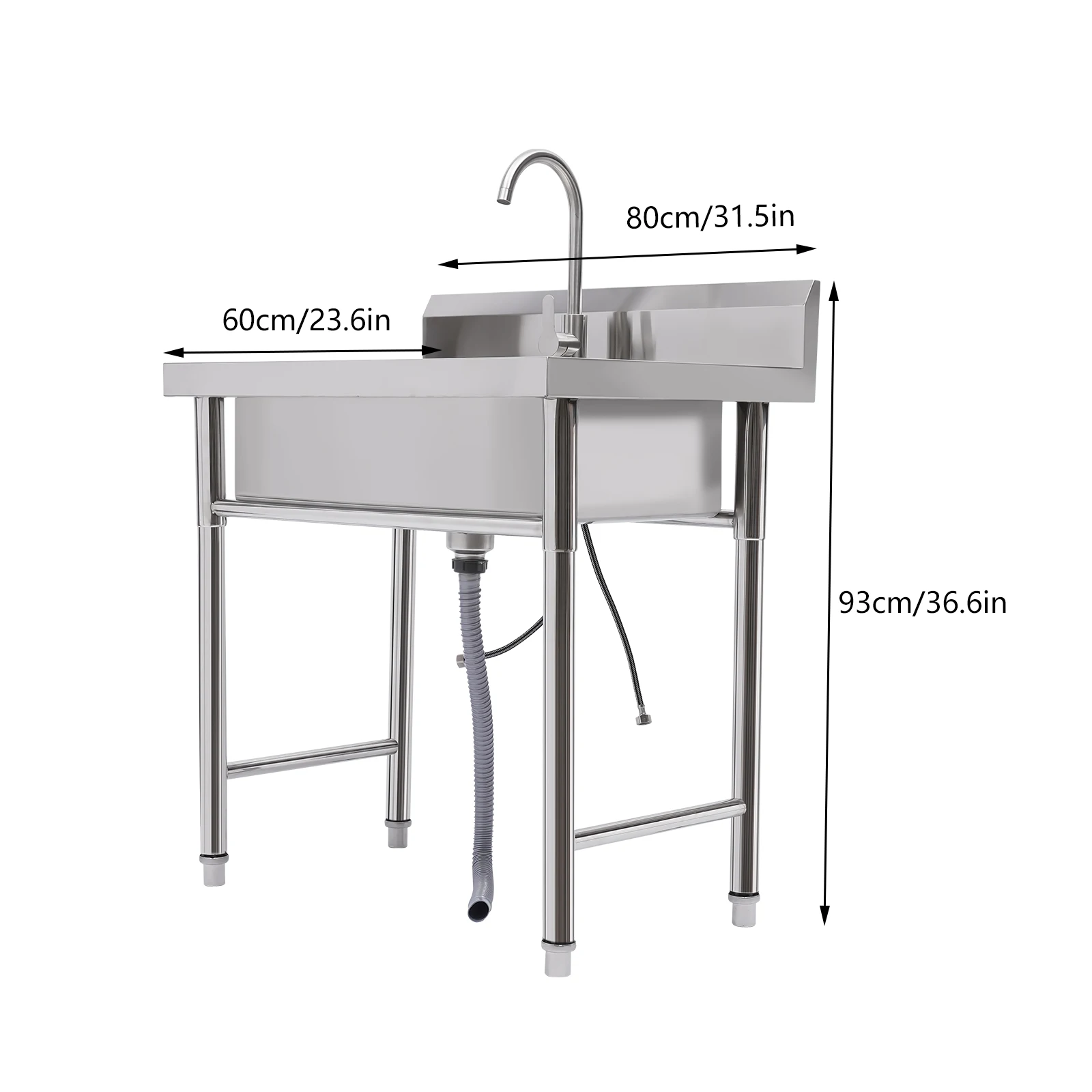 Versatile Stainless Steel Sink Set: Modern Design, Spacious Basin, and Practical Drainage for a Tidy Kitchen kitchen sink