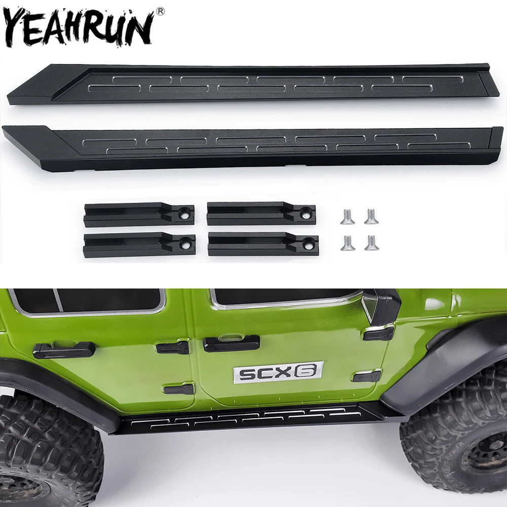 

YEAHRUN 2Pcs Metal Foot Pedal Left & Right Side Plate For 1/6 Axial SCX6 AXI05000 JLU Wrangler RC Crawler Car Decoration Parts