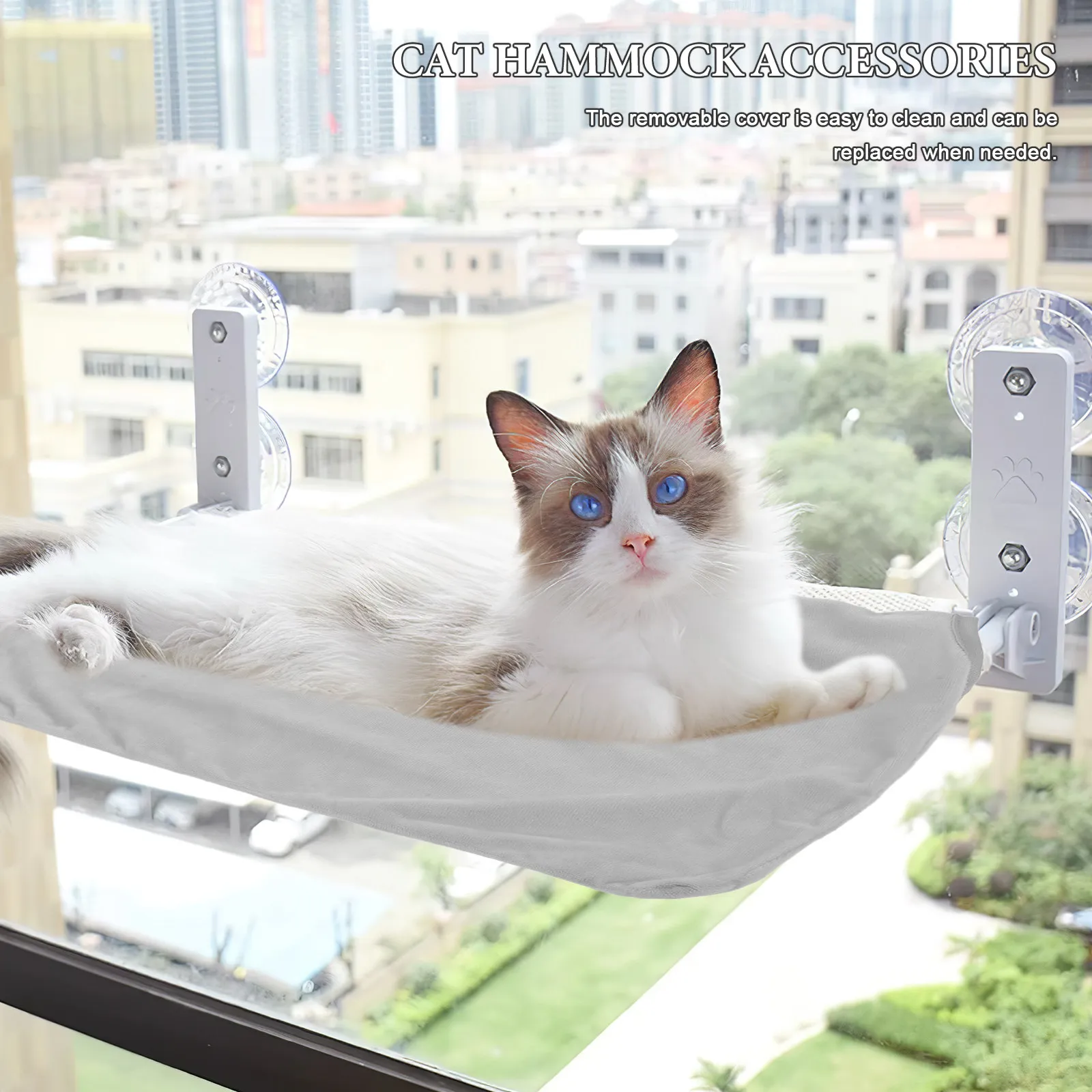Cat Window Hammock Cover Replacement Washable Breathable Zippered Removable Pet Bed Protector Window Perch Cover