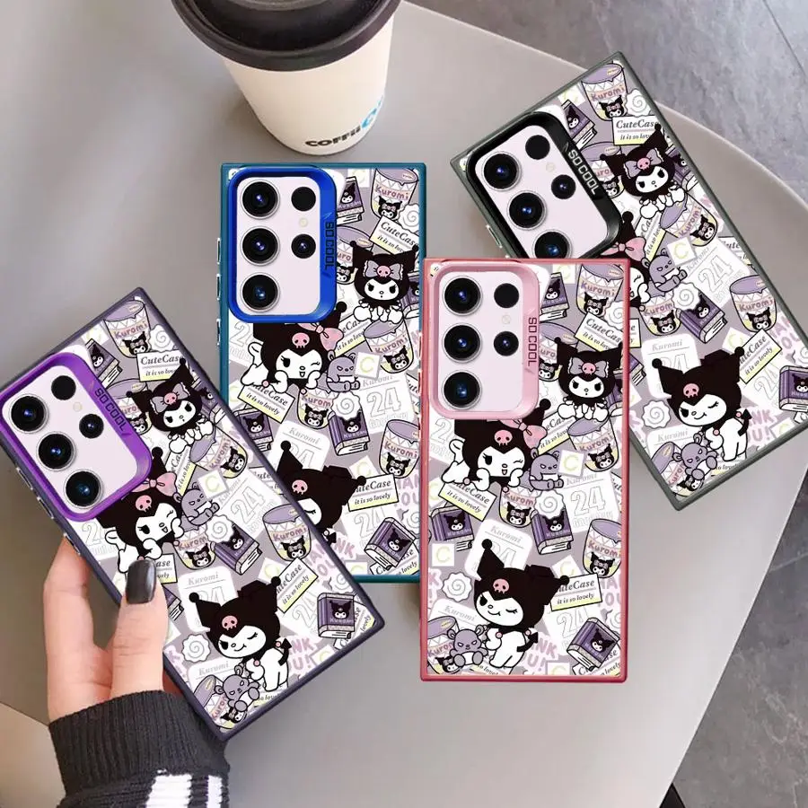 Phone Cover Case for Samsung Galaxy S26 S23 S24 FE S22 S20 Plus S23 Ultra Note 20 Ultra S25 Edge S21 Cute Sanrio Kuromi