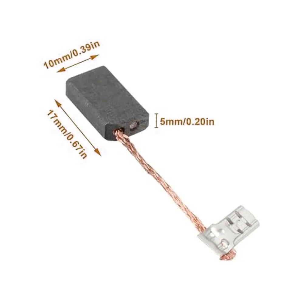 Motor Carbon Brush Set Carbon Brushes 5x10x17mm High Conductivity Metal Precise Dimension Fit Replacement Part