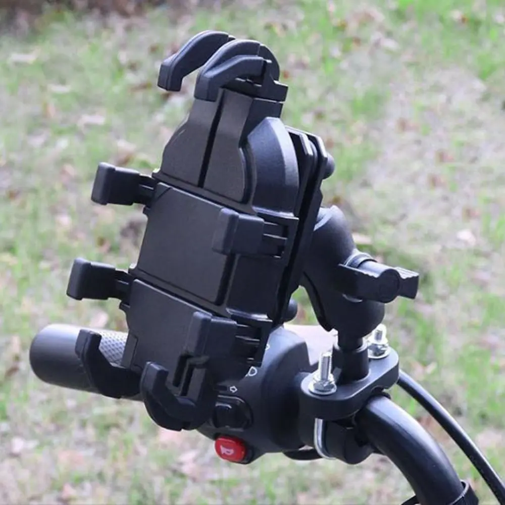 

360° Rotation Motorcycle Phone Holder Ultra-Stable Eight Claw Fixed Mobile Phone Support Holder Anti-Shake Shockproof