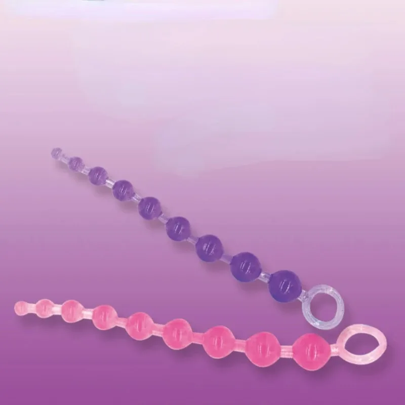 Anal Beads Sex Toys for Women Men Gay  Pull Ring Ball  Stimulator Plug   Jelly    Adult