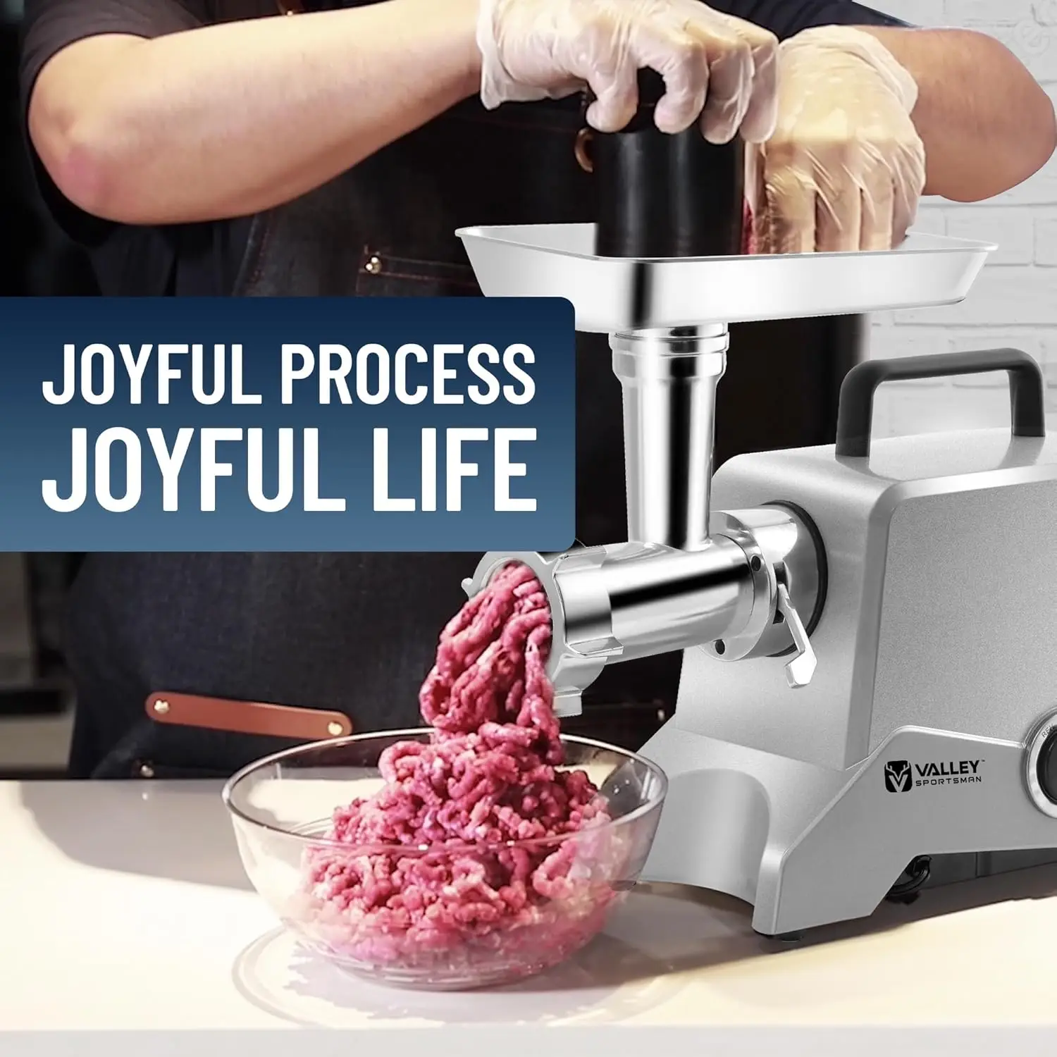 Electric Meat Grinder, 575 Watt Aluminum Housing, Heavy Duty Meat Mincer, Sausage Stuffer Maker, Ideal for Regular Use