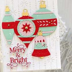 2024 New Arrival Christmas Lantern Star Background Metal Cutting Dies for Scrapbook Card Making Knife Mould Blade Punch Stencil