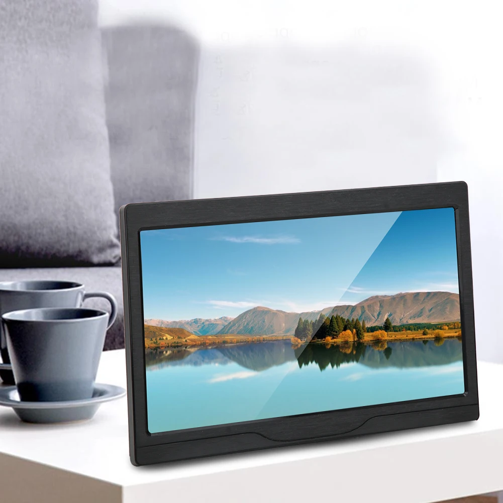 10.1In IPS Monitor Screen Industrial Portable 178° Wide Viewing Flicker Free Technology Angle HDMI VGA AV Interface Monitor